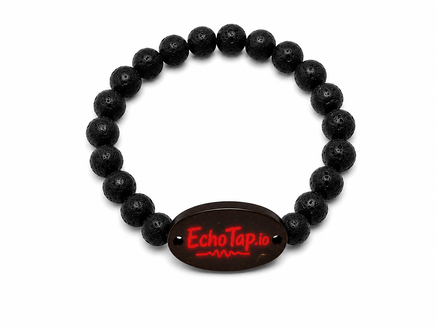 Black Lava Rock:  Coconut Tab, stone beads