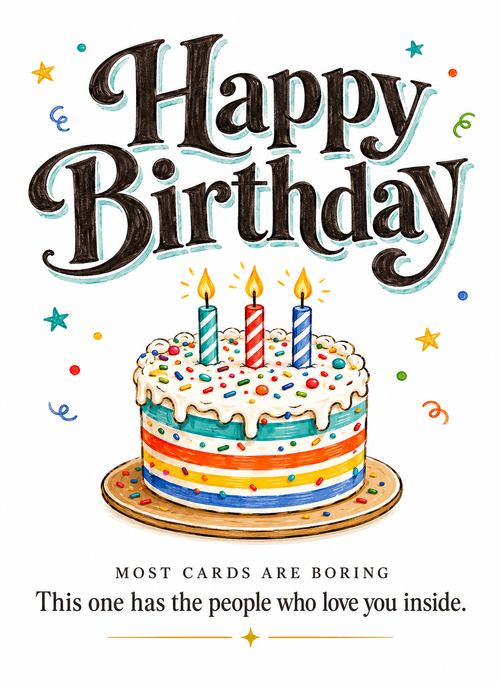 Birthday Card. Unlocks Videos From Loved Ones On Your Phone | EchoTap