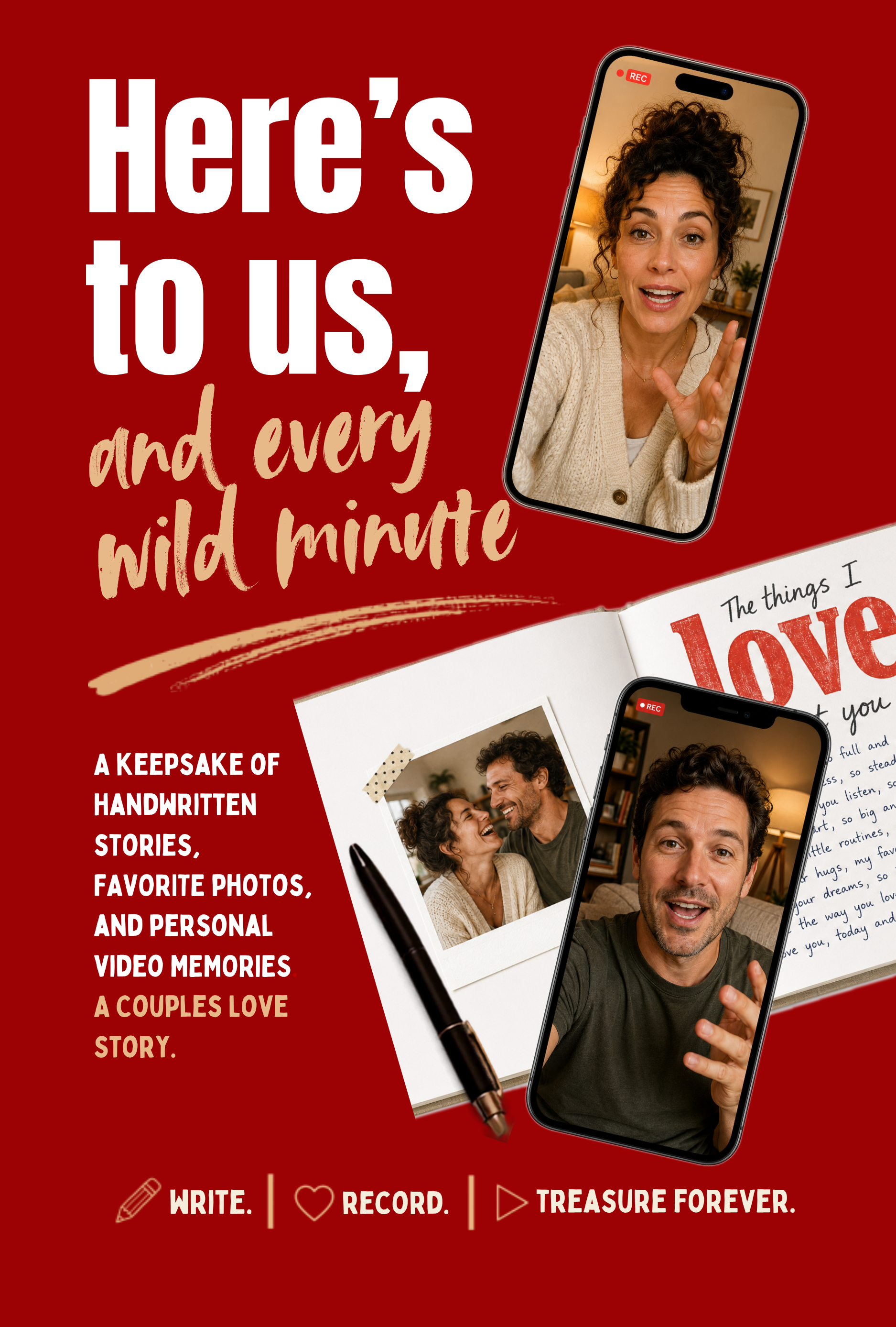 Here's to Us, and Every Wild Minute:  A Couples Love Story Keepsake Book