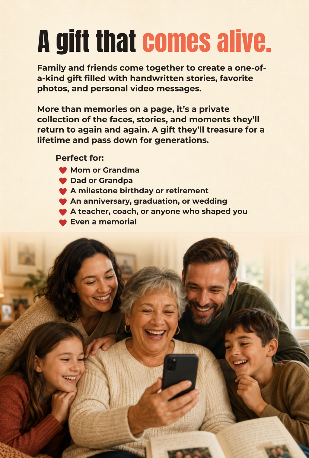 Here's to You, From All of Us keepsake book back cover