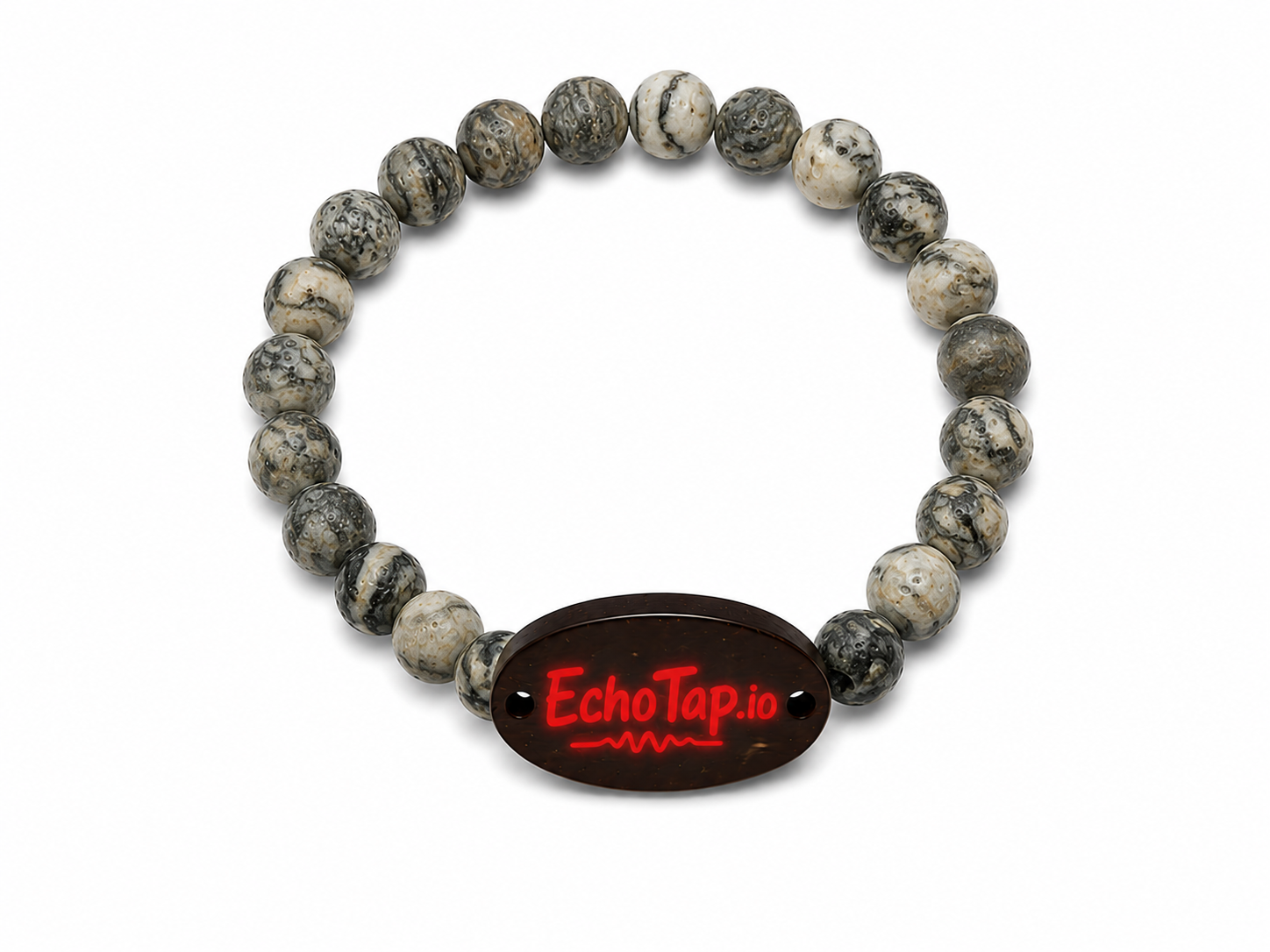 Jade:  Coconut Tab, Jade stone beads